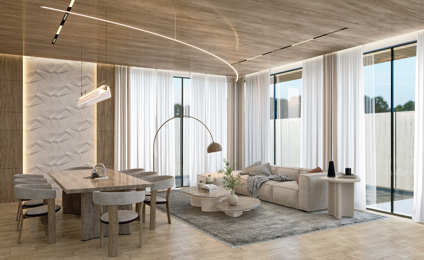 Middle Design Interior Visualisation Residential Gulbahar Villa 2